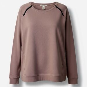 Kenneth Cole Reaction Lavender Lightweight Sweatshirt with Zipper Details XL